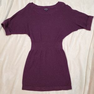 Express Galaxy Purple Sweater Leggings Dress Sz S